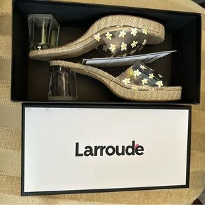 Larroude Lucite Daisy Sandal
